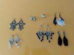 Oorbellen & Ring Set - 7 stuks, Overige materialen, Zwart, Ophalen of Verzenden, Met strass