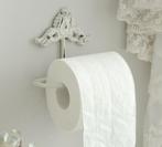 Toiletpapierhouder / WC-Rolhouder w. decor-White Landelijk, Ophalen of Verzenden, Nieuw, Wit, Overige typen
