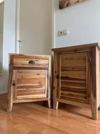 Mango houten nachtkastjes/opbergkasten - wegens verhuizing, Ophalen, Minder dan 50 cm, Zo goed als nieuw, Minder dan 100 cm