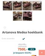 Prachtige artanova Medea hoekbank chocolade bruin leer nieuw, Huis en Inrichting, Ophalen of Verzenden, Zo goed als nieuw, Leer