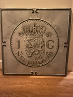 Zinken Gulden, Deutsche Mark en Dubbeltje, Huis en Inrichting, Ophalen, Gebruikt, 50 tot 75 cm, Schilderij