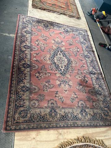 Vintage Perzisch Tapijt - Roze/Blauw beschikbaar voor biedingen