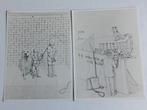 Breyten Breytenbach - 2 Persfoto Cartoons jaren '70/'80, Antiek en Kunst, Kunst | Tekeningen en Foto's, Ophalen of Verzenden