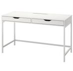 IKEA Alex bureau met lades en kabelklep - wit, Huis en Inrichting, Bureaus, Ophalen, Zo goed als nieuw