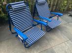 2 Strandstoelen verstelbaar, Tuin en Terras, Tuinstoelen, Ophalen, Zo goed als nieuw, Aluminium, Verstelbaar