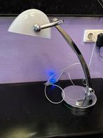 Notaris lamp glas wit chroom, Huis en Inrichting, Ophalen of Verzenden, Zo goed als nieuw, Glas, Minder dan 50 cm