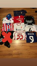 Set van 9 Voetbalshirts - Maat M en L, Ophalen of Verzenden, Zo goed als nieuw, Maat 52/54 (L), Blauw