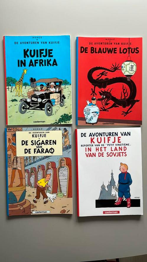 Kuifje 1,2,4 en 5, Boeken, Stripboeken, Gelezen, Meerdere stripboeken, Ophalen of Verzenden