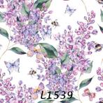 Servetten decoupage/bullet journal– seringen vlinders L1539x, Verzenden, Nieuw, Materiaal