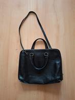 Zwart leren laptoptas, Computers en Software, Laptoptassen, Ophalen of Verzenden, 15 inch, Aktetas