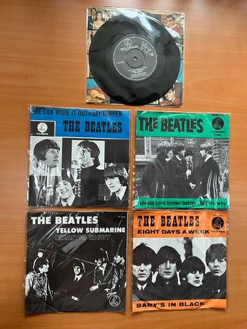 The Beatles Vijf Vintage 7 inch Vinyl Singles 5x EP Pop beschikbaar voor biedingen