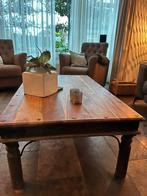 Koloniale teakhouten salontafel, Huis en Inrichting, Tafels | Salontafels, Ophalen, Gebruikt, 100 tot 150 cm, Teakhout