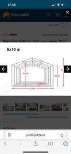 Party tent 5x10, Tuin en Terras, Partytenten, Opvouwbaar, Partytent, Zo goed als nieuw, 4 tot 6 meter