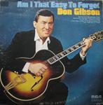 LP - Don Gibson ‎– Am I That Easy To Forget, Cd's en Dvd's, Vinyl | Country en Western, Ophalen of Verzenden, 12 inch