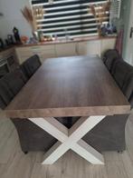 Eettafel met stoelen, Huis en Inrichting, Ophalen, Zo goed als nieuw, 4 tot 6 stoelen