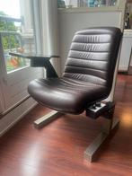 lederen/leren stoel bruin, Huis en Inrichting, Fauteuils, Ophalen, Zo goed als nieuw, 50 tot 75 cm, Leer