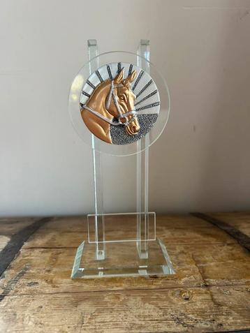 Paardensport prijs trophee glas beschikbaar voor biedingen