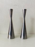 Aluminium Ikea kandelaars (2), Huis en Inrichting, Woonaccessoires | Kandelaars en Kaarsen, Gebruikt, 25 tot 50 cm, Ikea, Ophalen of Verzenden