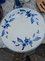 Delfts Blauw Taartschaal/Gebaksschaal - Handbeschilderd, Ophalen of Verzenden