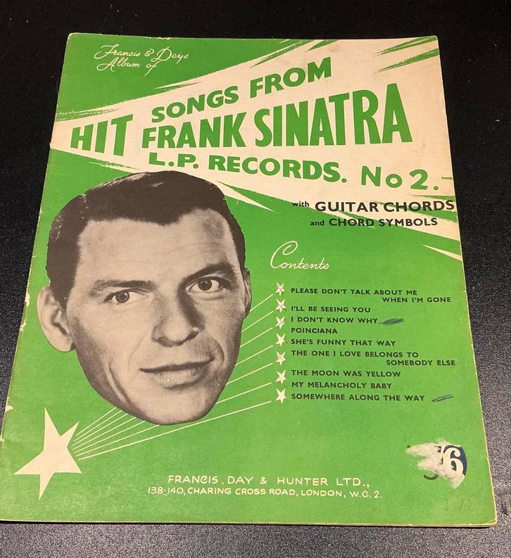 Frank Sinatra Hit Songs - LP Records No.2, Muziek en Instrumenten, Bladmuziek, Gebruikt, Artiest of Componist, Jazz, Piano, Verzenden