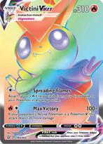 Victini VMAX Rainbow - Pokémon Kaart, Ophalen of Verzenden, Nieuw, Losse kaart, Foil