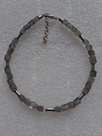 Labradoriet armband met verzilverde tussenstukken, Sieraden, Tassen en Uiterlijk, Armbanden, Verzenden, Nieuw, Zilver, Overige materialen