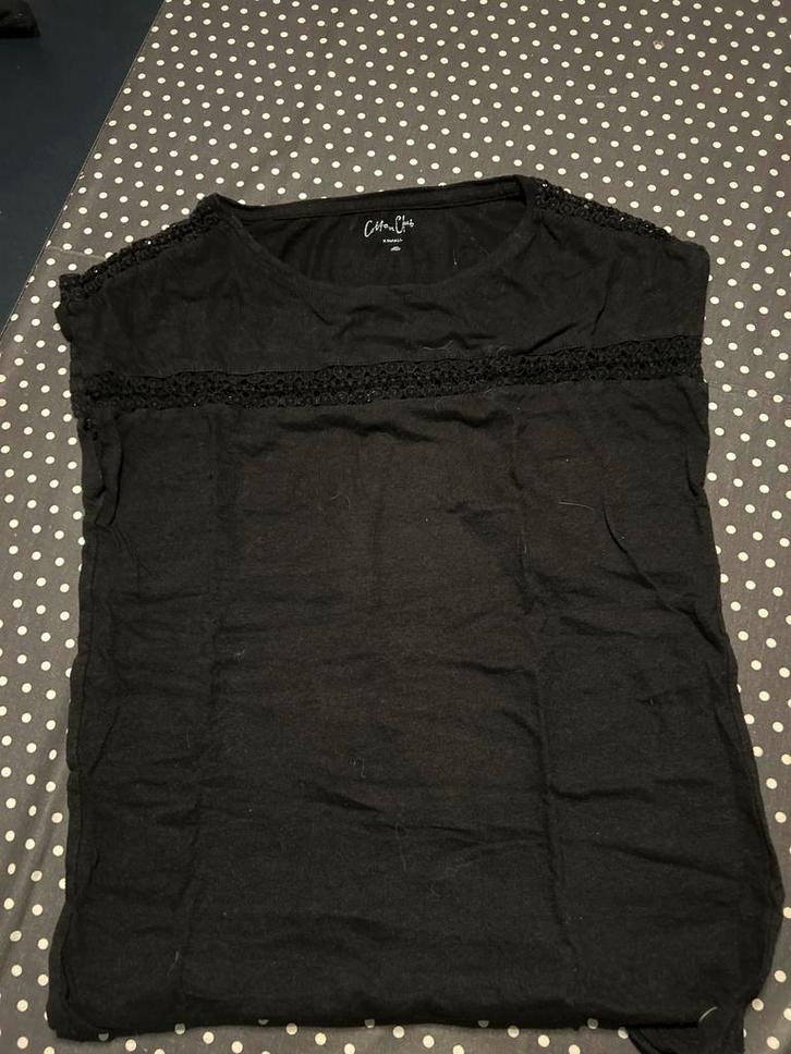 Zwarte Cotton Club Top - Maat XS, Kleding | Dames, Tops, Zo goed als nieuw, Maat 34 (XS) of kleiner, Zwart, Zonder mouw, Ophalen