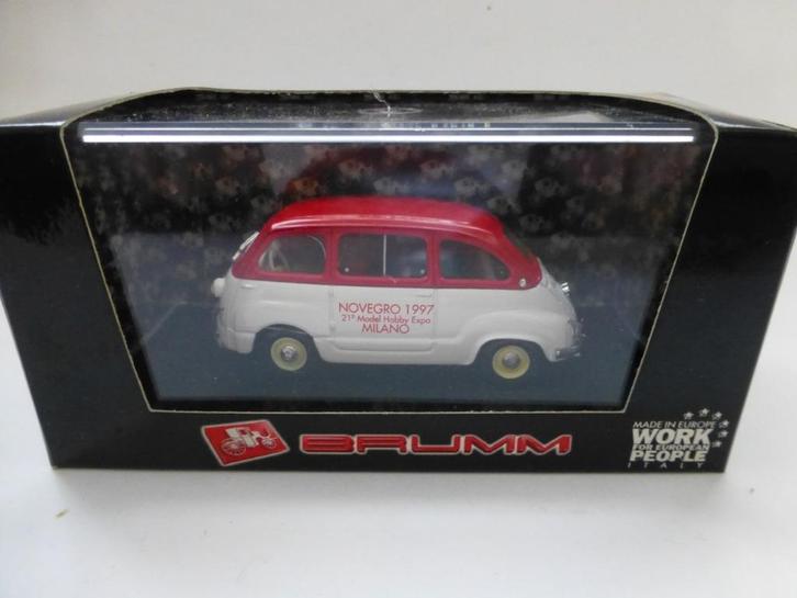 Brumm Fiat 600 Multipla 1956 21* Hobby Model Novegro 1997, Hobby en Vrije tijd, Modelauto's | 1:43, Zo goed als nieuw, Auto, Overige merken