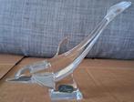 Dolfijn, 24% loodkristal, matte vinnen, J.G. Durand, 14 cm h, Antiek en Kunst, Antiek | Glas en Kristal, Ophalen