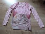 Shirt roze met lange mouwen met paarden maat 134/140, Ophalen, Zo goed als nieuw, Meisje, Shirt of Longsleeve