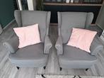 2 donkergrijze strandmon Ikea fauteuils / stoelen, Huis en Inrichting, Fauteuils, Ophalen, Gebruikt, 75 tot 100 cm, 75 tot 100 cm