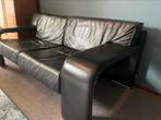 Bank zwart leder Dover Design Holland, Huis en Inrichting, Banken | Bankstellen, Ophalen, 150 tot 200 cm, Tweepersoons, 75 tot 100 cm