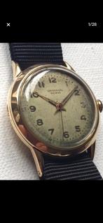 Vintage Universal Geneve 18 k goud cal 263, Overige merken, Met bandje, Polshorloge, 1930 tot 1960