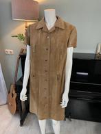 Vintage leren suede jurk maat S, Kleding | Dames, Maat 38/40 (M), Douwenmaat 8-3 Meppel, Info@again.nu, Bruin