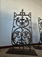 2x Stoere decoratieve ijzeren lampenvoet 76 cm hoog, Antiek en Kunst, Ophalen