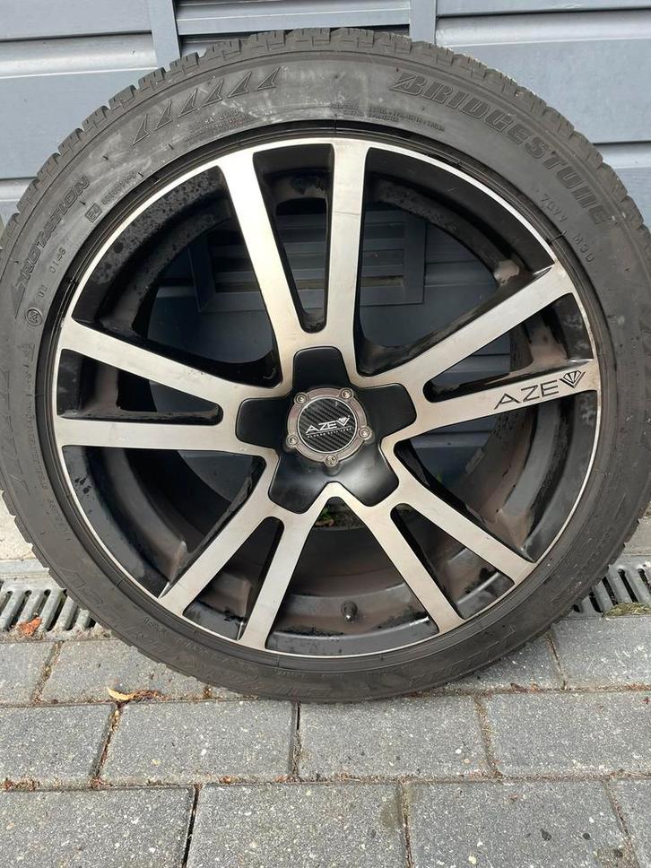 4 AZEV P NERO FP velgen en banden, Auto-onderdelen, Overige Auto-onderdelen, Gebruikt, Ophalen