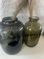 Luxe Groene Vassen Goote &Kliene samen 60€ bijne Nieuwe, Huis en Inrichting, Ophalen, Minder dan 50 cm, Groen, Glas