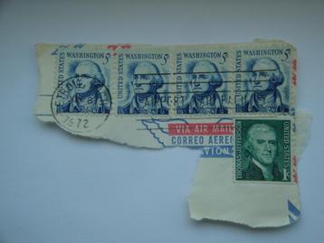 Amerika 1 en 5 Dollarcent postzegels Washington en Jefferson beschikbaar voor biedingen
