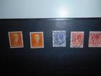 5  Perfins  Nederland postzegels, Ophalen of Verzenden, Nederland