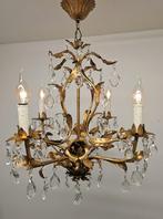 Chique antieke LUCHTER 4-lichts lamp / 67 kristallen pegels, Antiek en Kunst, Antiek | Lampen, Ophalen