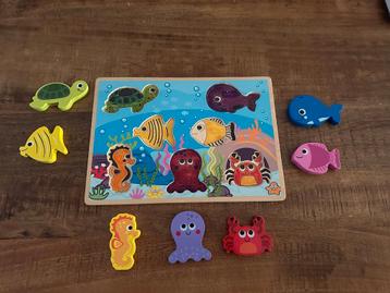 Houten Vissen Puzzel - Zo Goed Als Nieuw! beschikbaar voor biedingen