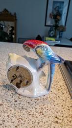 Vintage Porseleinen Klokje met Papegaai - Made in Germany, Ophalen of Verzenden