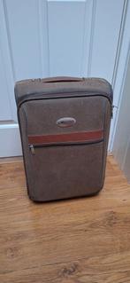 Bruine rolkoffer/trolley Leonardo, Wieltjes, Ophalen of Verzenden, Zo goed als nieuw, Minder dan 50 cm