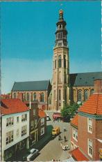 AK Middelburg Lange Jan kerk Renault Opel fietsen, Ophalen of Verzenden, 1960 tot 1980, Ongelopen, Zeeland