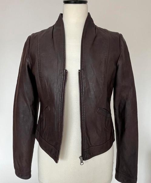 Expresso donkerbruin stoer jasje maat S, Kleding | Dames, Jasjes, Kostuums en Pakken, Zo goed als nieuw, Jasje, Maat 36 (S), Bruin