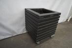 Rijdende bloembak, plantenbak Hillhout 49x49x60, Tuin en Terras, Bloembakken en Plantenbakken, Gebruikt, Minder dan 60 cm, 60 cm of meer