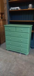 Groen gerestyled ladekastje, Ophalen, ., 50 tot 100 cm, Zo goed als nieuw