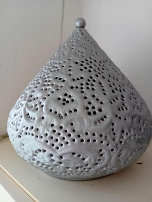 Sfeerlamp Marokkaans motief, Huis en Inrichting, Lampen | Tafellampen, Gebruikt, Minder dan 50 cm, Metaal, Ophalen