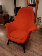 Stoffen fauteuil (rood), Huis en Inrichting, Fauteuils, Ophalen, Gebruikt, 75 tot 100 cm, 75 tot 100 cm