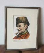 Litho ingekleurd Vollendam visser Gerard van Berkel 36 / 200, Antiek en Kunst, Kunst | Litho's en Zeefdrukken, Ophalen